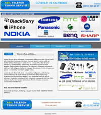Telefon Teknik Servisi web sitesi
